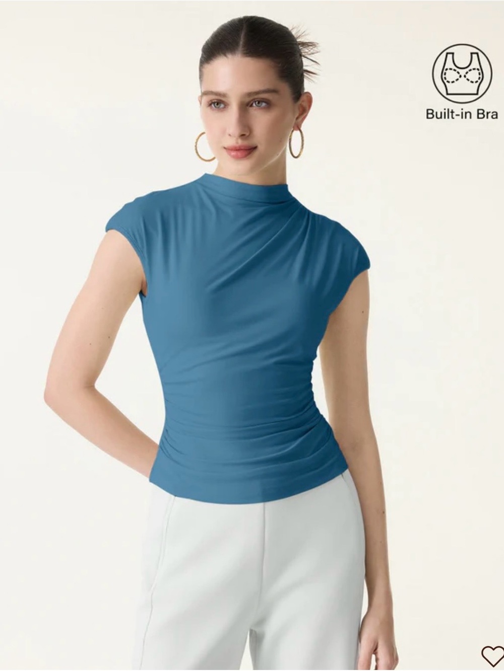 OGL MOCKNECK RUCHING ON SIDE TOP NWT